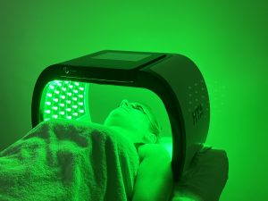 Masque LED HTA - Lumière verte pour l'hyperpigmentation et l'uniformité du teint
